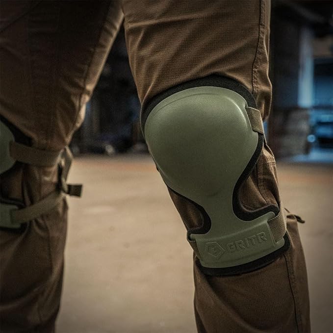 GRITR Tactical Knee Pads for Work, Hunting, Construction, Gardening, Paintball w/Foam Padding, Hard