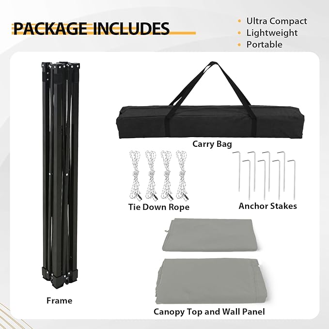 EAGLE PEAK Flex Compact 4x4 Pop-up Canopy Changing Room, Portable Privacy Dressing Room for Indoor