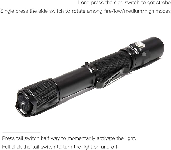 ThruNite LED Flashlight Archer 2A V3, 500 Lumens Mini AA Flashlight with Lanyard, IPX8