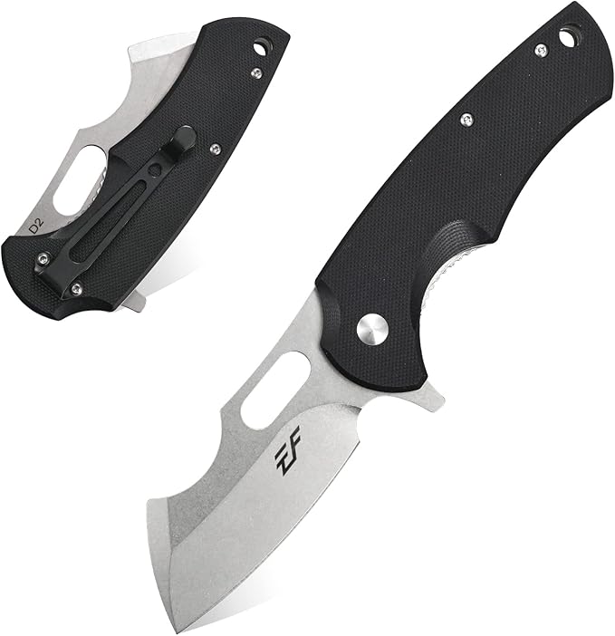 Eafengrow Pocket Knives D2 Blade and G10 Handle Folding Camping Knife Mini Outdoor Pocket Knife