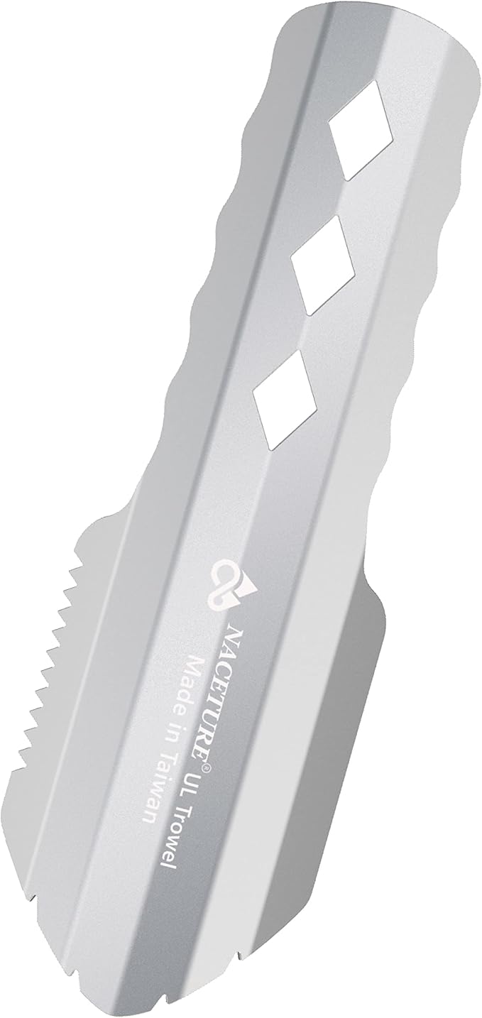 NACETURE Ultralight Backpacking Trowel Aluminum Shovel Small Potty Multitool with Longer Handle