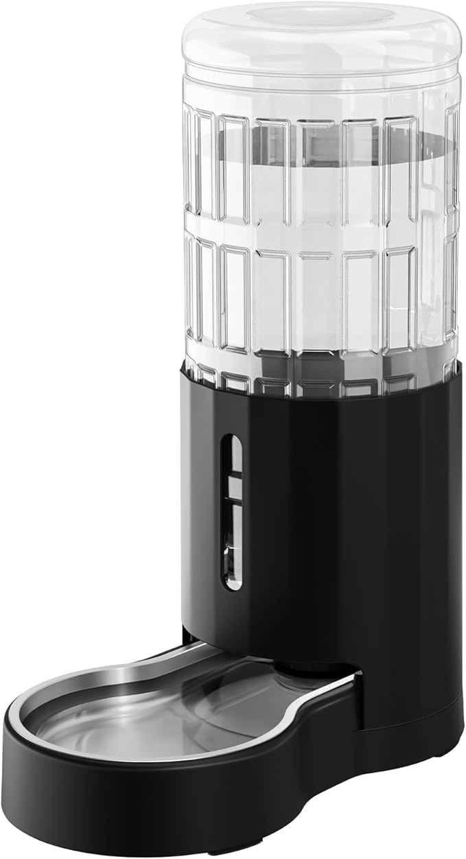 CZPET Automatic Dog and Cat Water Dispenser with Stainless Steel Bowl Gravity Waterer,100%