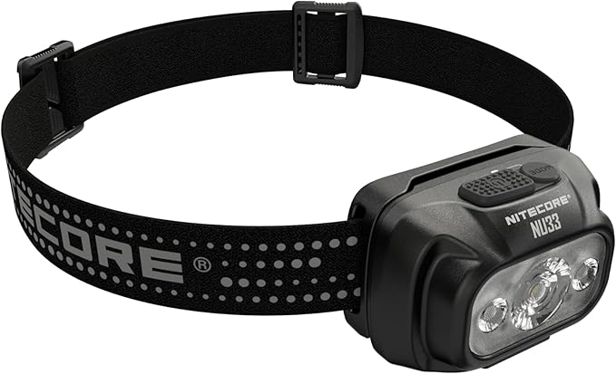 Nitecore NU33 700 Lumen Camping Headlamp, USB-C Rechargeable, Lightweight with White, Red, and
