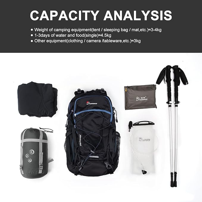 MOUNTAINTOP 25L/40L Hiking Backpack,Lightweight Travel Backpack for Men Women Outdoor Backpacking