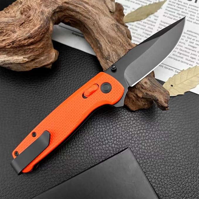 Goshawk Orange Daily Carry Rugged EDC Ambidextrous Pocket Folding Knife, 2.79 Inch 440C Manual