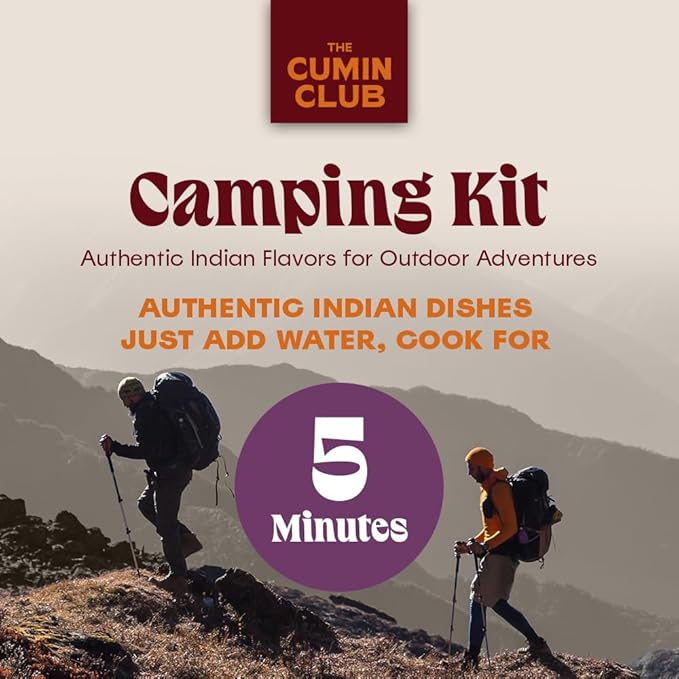 Cumin Club Indian Meals | Freeze Dried Backpacking & Camping Food | Gluten Free | High Protein | 2