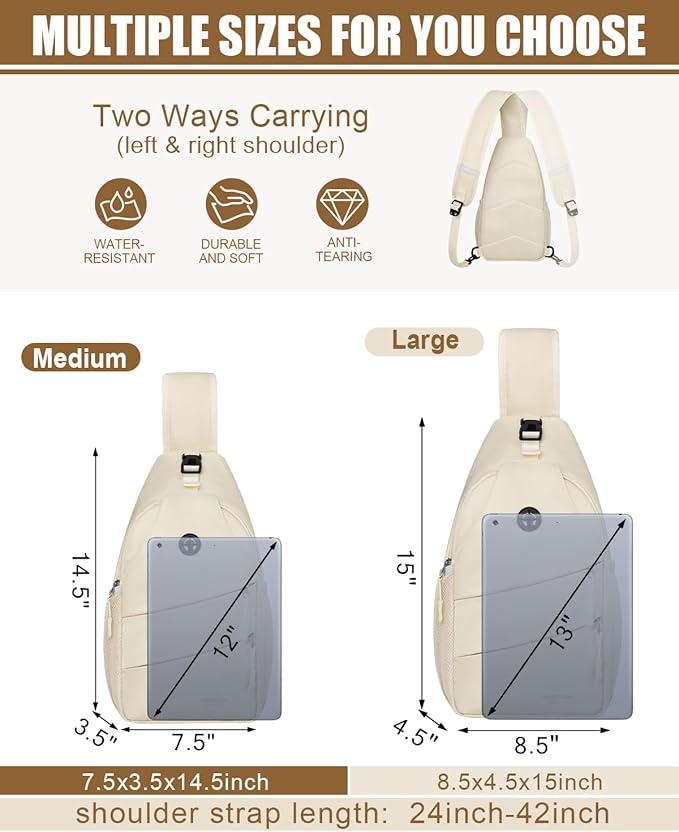 Crossbody Bags for Women Men Trendy Sling Bag Bakpack Casual Chest Bag with Convertible Shoulder