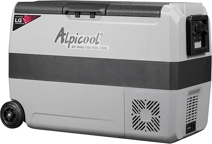 Alpicool LGT50 Dual Temperature Control 12 Volt Refrigerator 53 Quart Portable Car Fridge Freezer