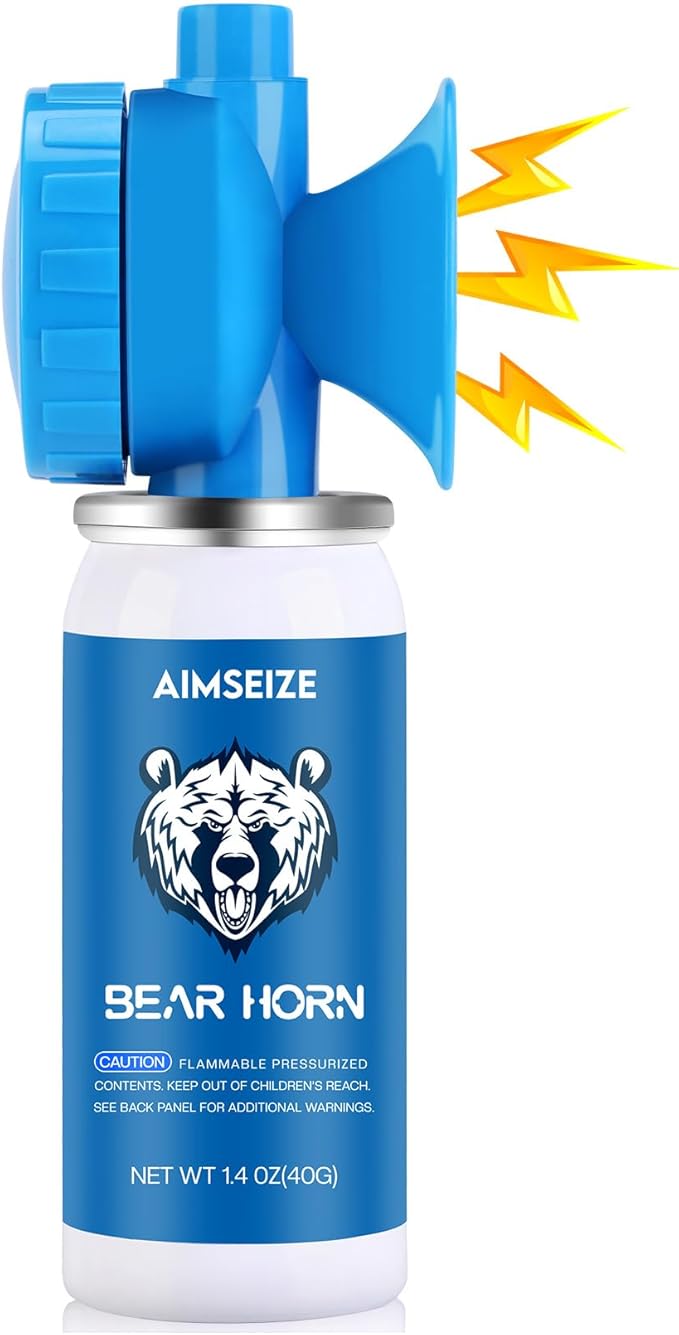 Bear Horn for Self Defense: 1.4oz Air Horn to Scare Bears, 120dB Heard Up to 1/2 Mile Away, Bear