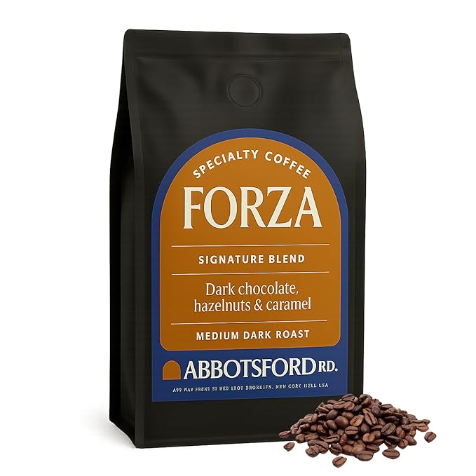 Forza Arabica Coffee Whole Bean, Medium Dark Roast Whole Bean Coffee Bold Flavor with Dark