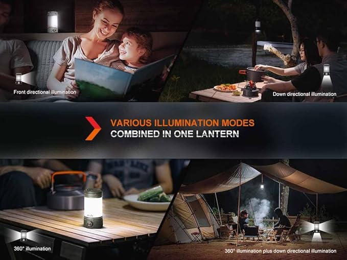 Fenix CL26R Pro Camping Lantern, Olive Drab, 650 lumens Bright, USB-C Rechargeable , Compact and