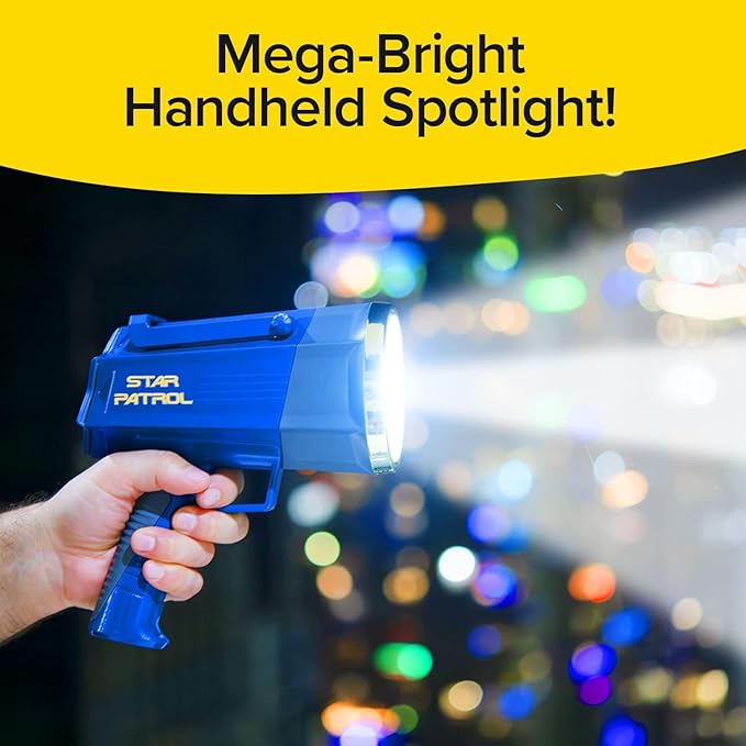 Mega-Bright Rechargeable Spotlight, AS-SEEN-ON-TV, Tactical & Emergency Flashlight, 10 Modes, Turbo