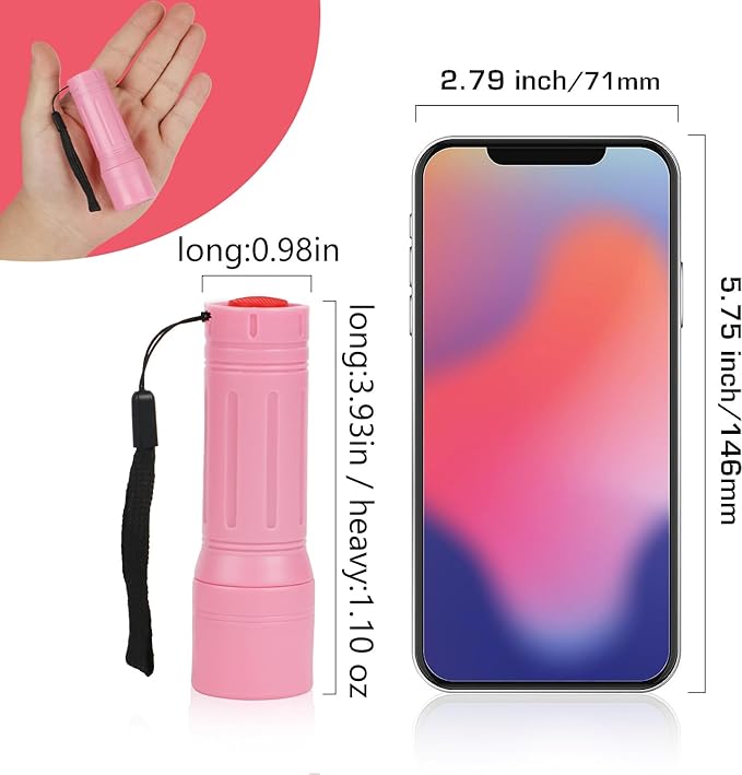 9-LED Mini Flashlight, Small Multicolor Flashlights with Lanyard, Batteries Included, for Hurricane