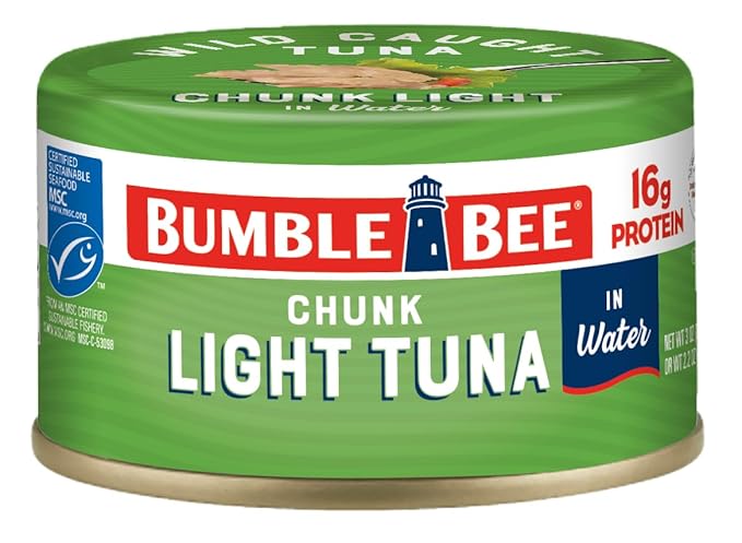 Bumble Bee Snackers - Chunk Light Tuna, 3 oz Easy Open Can - 16g Protein per Serving - Wild Caught