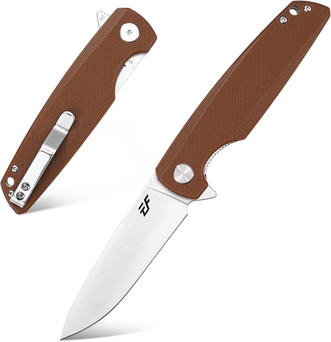 Eafengrow EF230 Folding Knife D2 Steel Blade G10 Handle Scales EDC Tool Knives for Outdoor Camping