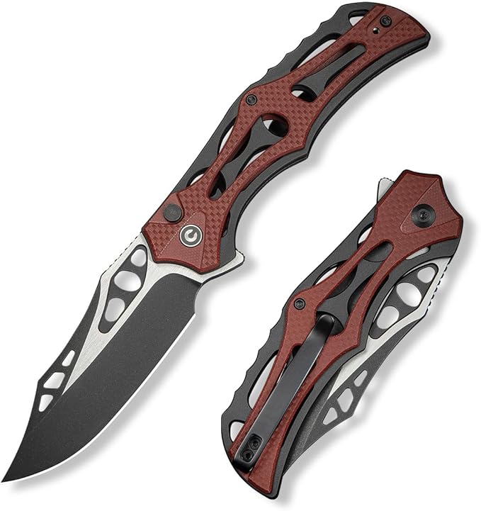 CIVIVI Pocket Knife for Men, Biophase Flipper Tactical Folding Knife, 3.48" Nitro-V Blade Aluminum