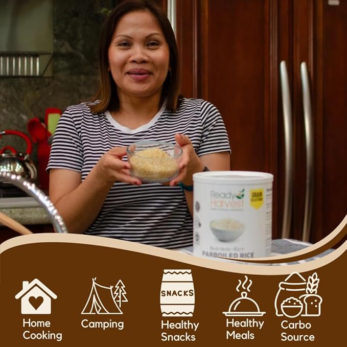 Ready Harvest Emergency Food - Parboiled White Rice | Survival Food | Pantry Staples | #10 Can |