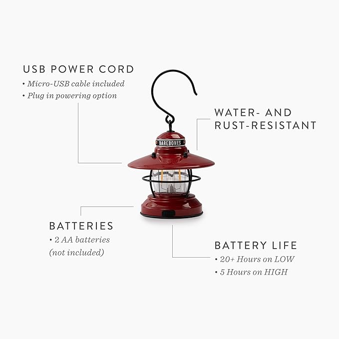 Edison Mini Lantern Red / 3-Pack