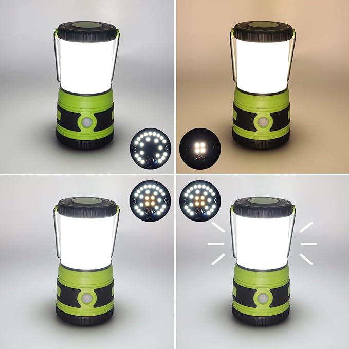 LED Camping lamp Super Bright 1500 lumens 4 Light Modes Dimmable searchlight Battery-Powered