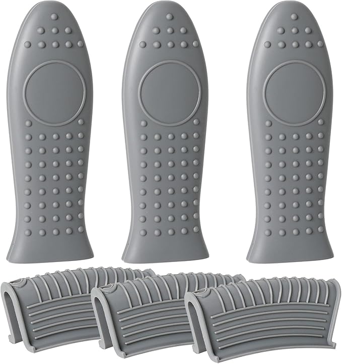 Joyhalo Cast Iron Skillet Handle Covers, 6 Pack Heat Resistant Silicone Pot Handle Sleeve Covers