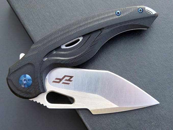 Eafengrow EF936 Pocket Knife,G10 Handle D2 Steel Blade Knife with Ball Bearing Safe Open Flipper