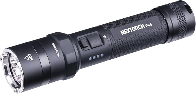 NEXTORCH P84 LED Police Flashlight, 3000 High Lumens Rechargeable Flashlight with Red and Blue