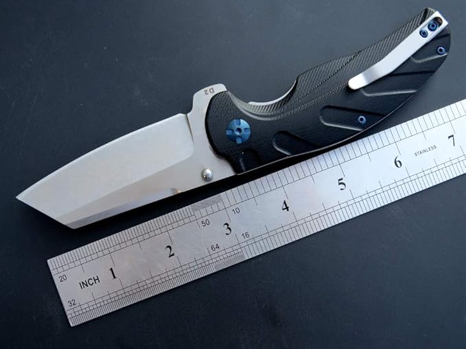 Eafengrow EF932 Pocket Knife G10 Handle D2 Steel Blade Knife with Ball Bearing Safe Open Flipper