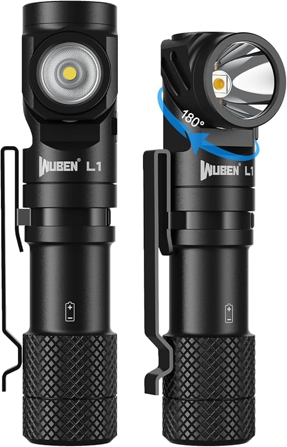 WUBEN L1 Rechargeable Flashlights High Lumens, 2000 Lumen Bright Flashlight, Dual Light Sources