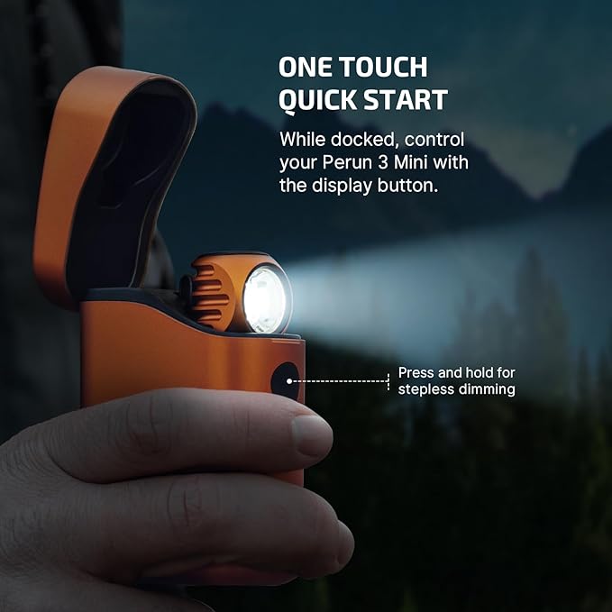 OLIGHT Perun 3 Mini Premium Headlamp 1250 Lumens Flashlight with Type-C Charging Box, Rechargeable