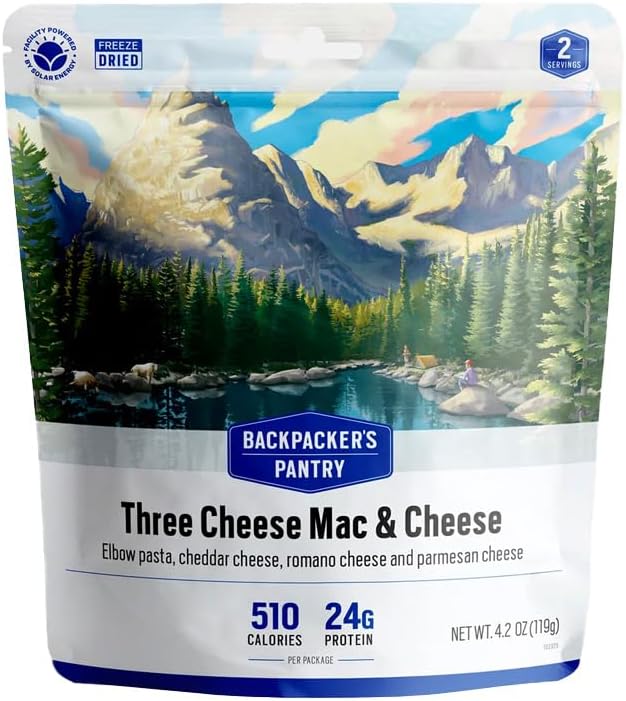 Backpacker's Pantry Three Cheese Mac & Cheese - Freeze Dried Backpacking & Camping Food - Emergency
