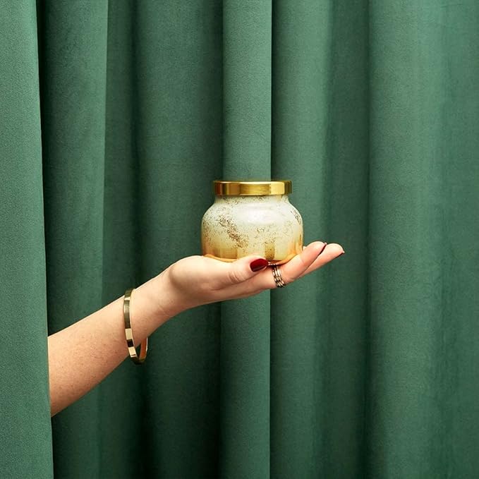 Capri Blue Glimmer Jar Candles - Luxury Holiday Scented Candles for Home - Long Lasting Soy Wax