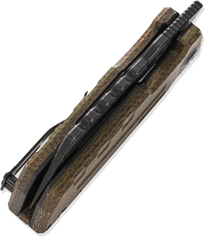 Sitivien ST155 Folding Knife,Sandvik 14C28N Steel Blade,Micarta Handle EDC Tool Knife Pocket Knife