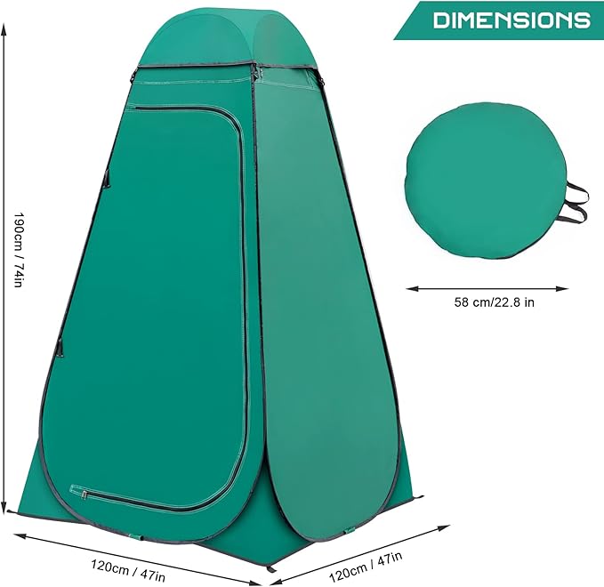 BRIAN & DANY Pop Up Shower Tent, Portable Privacy Camping Changing Tent, Camp Toilet Bathroom Pod
