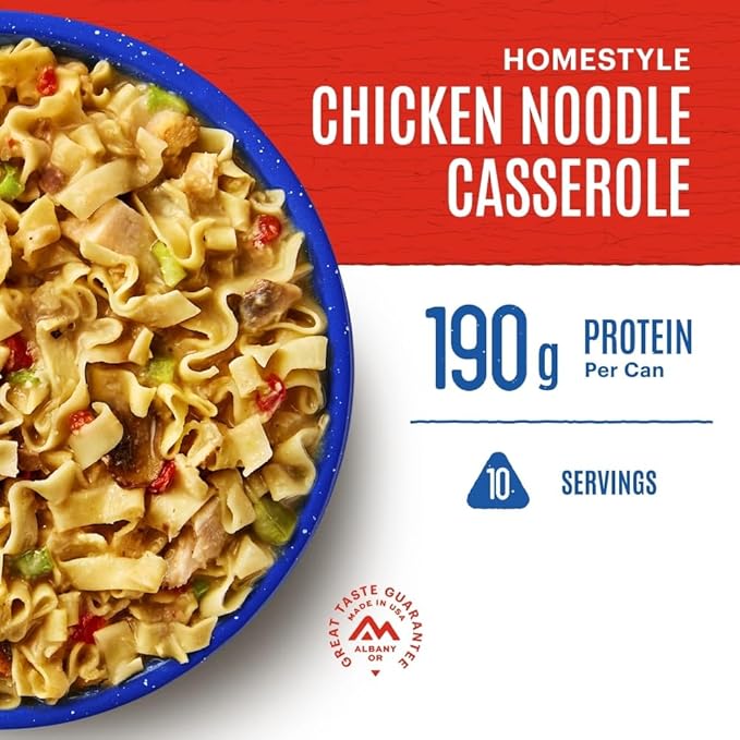 Mountain House Homestyle Chicken Noodle Casserole Freeze-Dried Food for Camping, 10 Servings