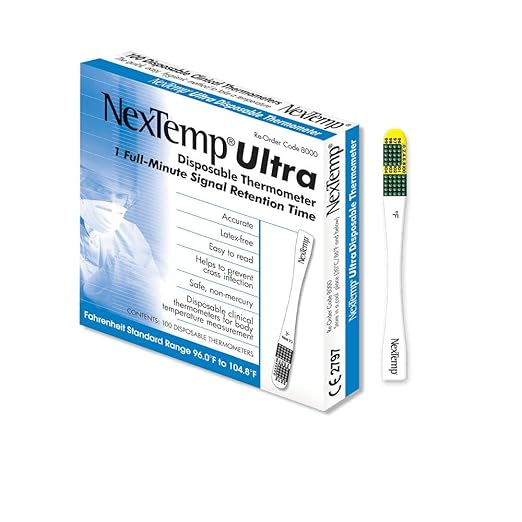 Ultra Single-Use Thermometers - Individually Wrapped Disposable First Aid Supplies, High-Accuracy