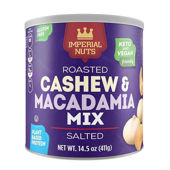 Imperial Nuts - Macadamia Nuts Oil Roasted Roasted | Gluten Free, Vegan and Keto Friendly Food |