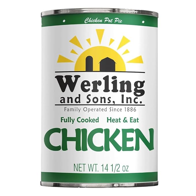 Werling & Sons Canned Chicken 14.5 Oz??Fully Cooked, Ready to Eat | Premium Quality, Recipe-Ready