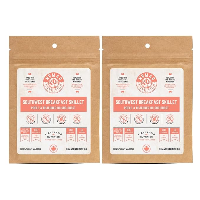 Nomad Nutrition Southwest Breakfast Skillet | Instant Freeze Dried Backpacking & Camping Food |