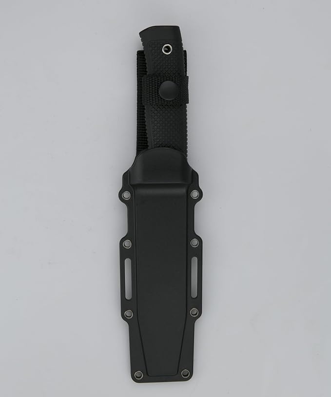 Tactical Fixed Blade Knife, 5.87 inch Blade, 4.65 inch Kray-Ex Handle, Stonewashed 420 Stainless