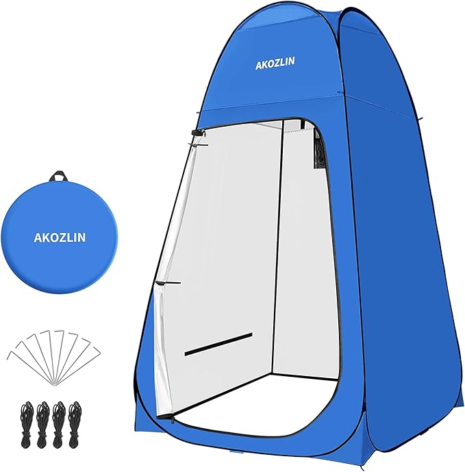 AKOZLIN Portable Pop Up Shower Tent Instant Privacy Dressing Changing Tent Outdoor Shower Room Camp