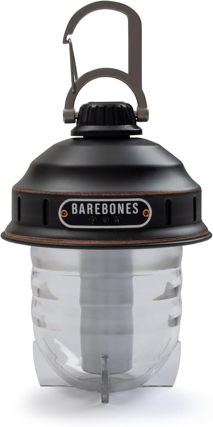 Barebones Beacon Hanging Light ??Antique Bronze, Rechargeable LED Camping Lantern with Adjustable