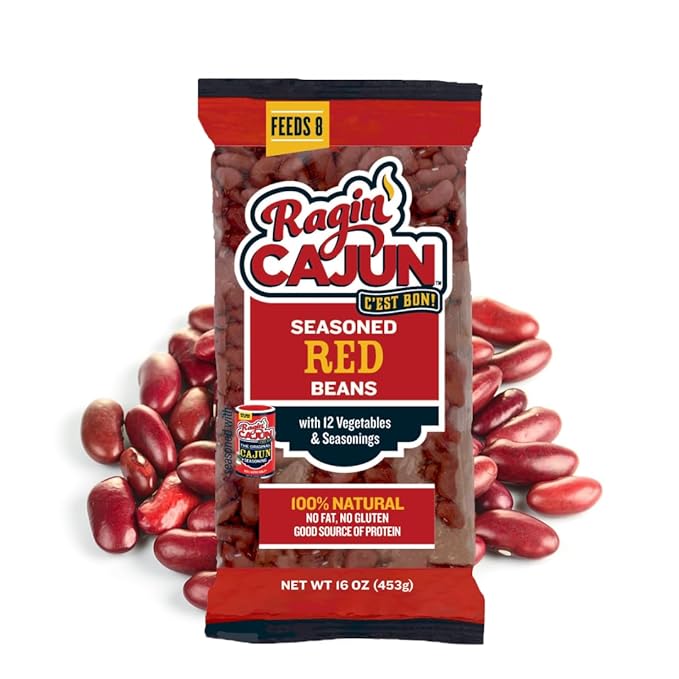 Seasoned Red Beans 16 oz Ragin Cajun (Pack of 12)