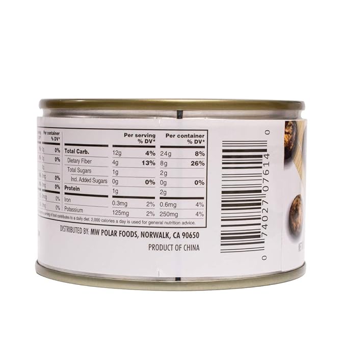 MW Polar Canned Vegetables Water Chestnuts, Diced, 8 Ounce, (Pack of 12