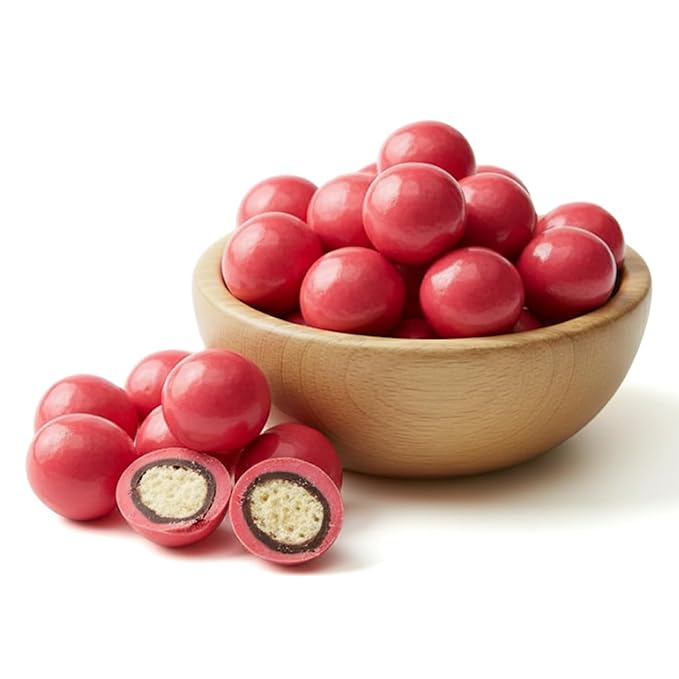 NY Spice Shop Razz ball Raspberry Chocolate Malt Balls - 1 Pound Malted Milk Ball Candy Gifts