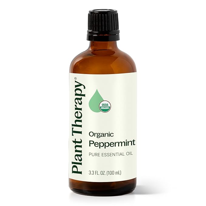 Plant Therapy Organic Peppermint Essential Oil 100% Pure, USDA Certified Organic, Undiluted