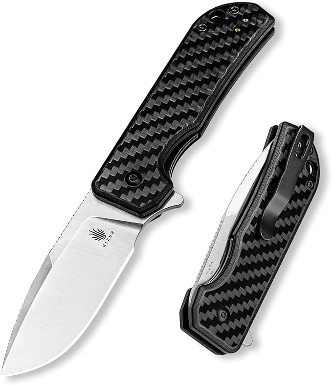 Kizer Nice Guy Pocket Folding Knife, 2.84" 154CM Blade, Lightweight Sharp Camping and Hiking Knife