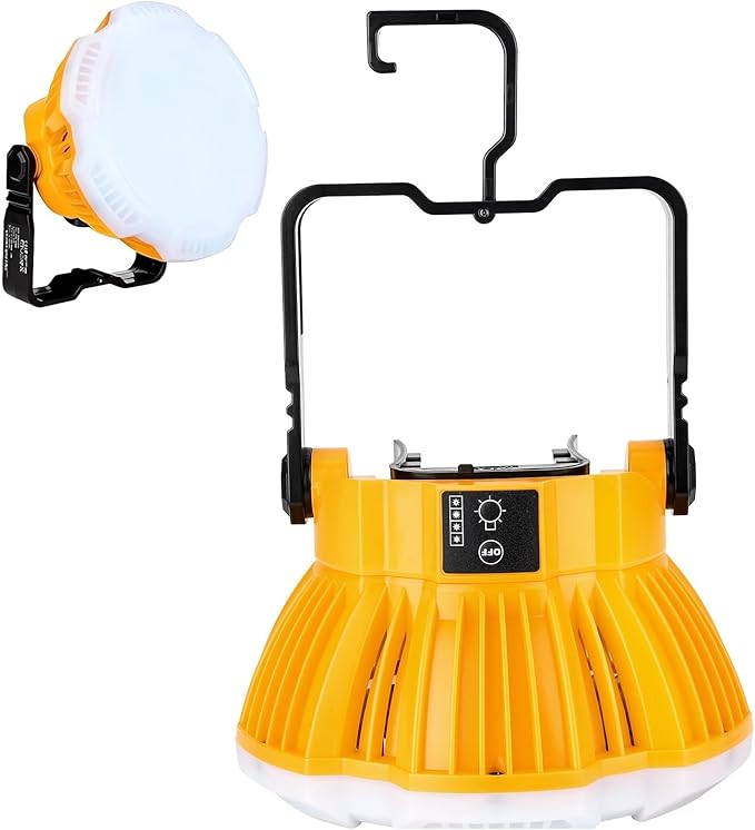 2400LM LED Camping Lantern Light for Dewalt 18V 20V MAX Battery, 3 Adjustable Brightness Cordless