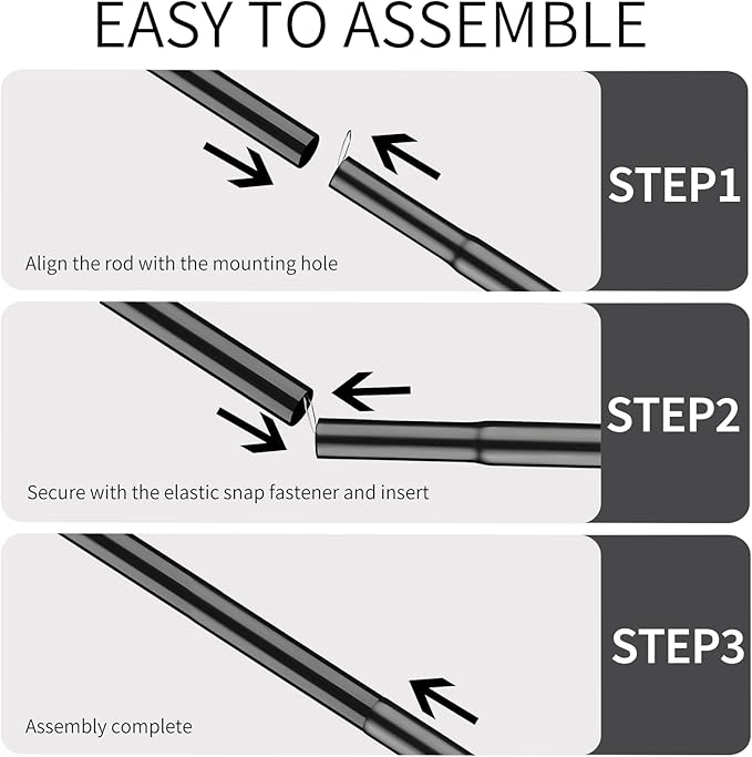 2 Sets Regulable Tent Poles, Camping Tent Tarps Poles with Storage Bag, Heavy Duty Poles Gear for