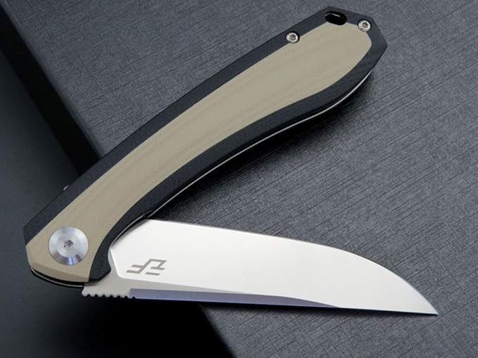 Eafengrow EF947 EDC D2 Folding Knife, G10 Handle Ball Bearing Folder with Locking Liner EDC Flipper