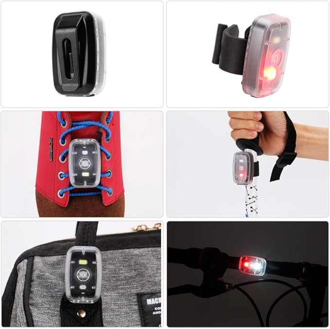 LED Safety Light, Clip On Strobe/Running Lights for Runners, Bike Tail Light with 5 Lighting Modes